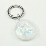 Wholesale Glitter Crystal Shinny Case Cover with Hook for Apple AirTag (Clear Bear)